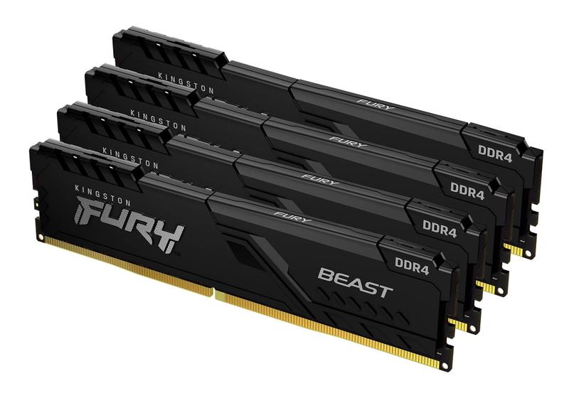 Memória Kingston FURY Beast 64GB (4x16GB) 3200 MHz DDR4 - Memória